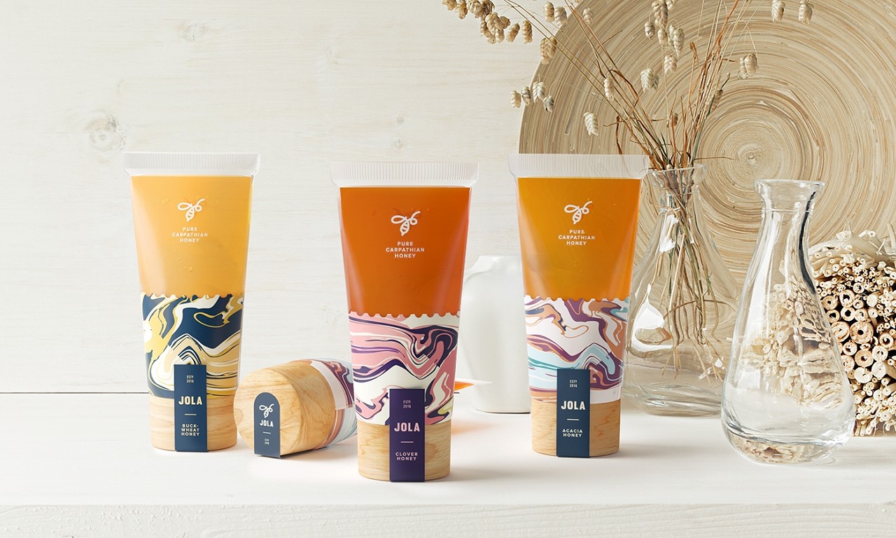 色蜂蜜包裝設計 蜂蜜品牌包裝設計 插畫包裝設計 創意土特產蜂蜜包裝,好的包裝設計