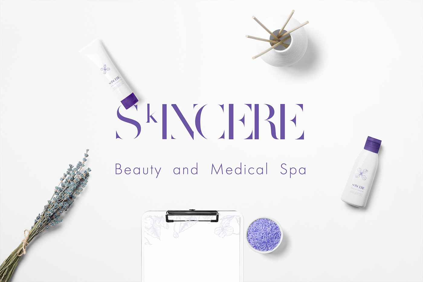 豪華水療中心護膚用品產品品牌包裝設計