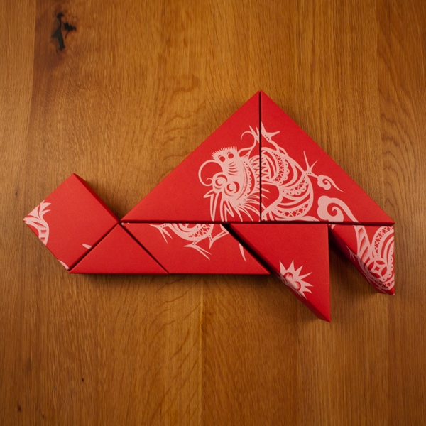 春節禮品盒包裝設計，新年七巧板的妙用