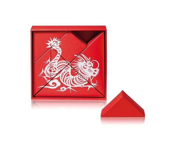 春節禮品盒包裝設計，新年七巧板的妙用