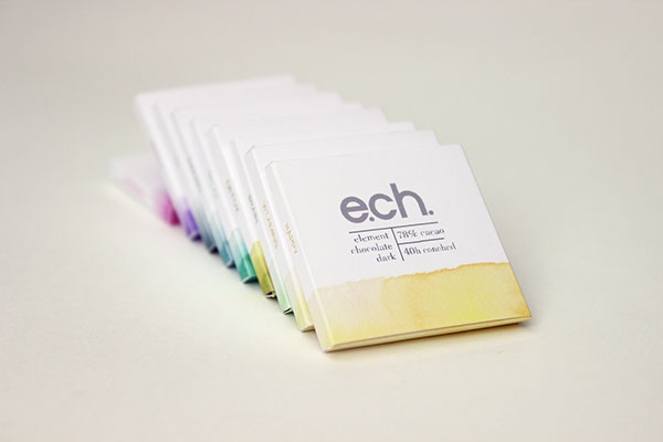 彩色之光, 生態手工巧克力食品包裝設計工程。