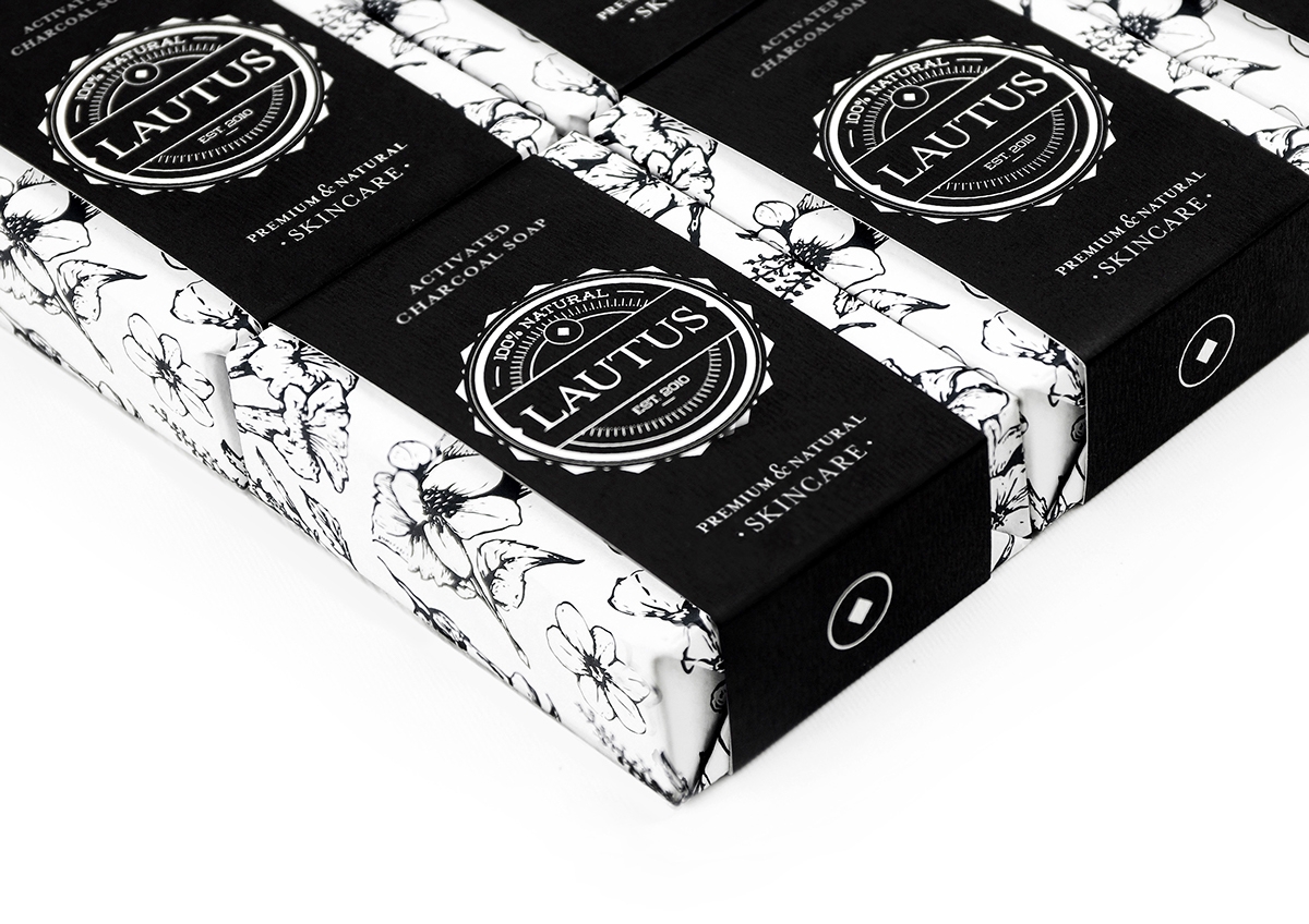 化妝品護膚產品包裝設計— 百分之百天然手工皂，沐浴露和洗滌液品牌包裝設計