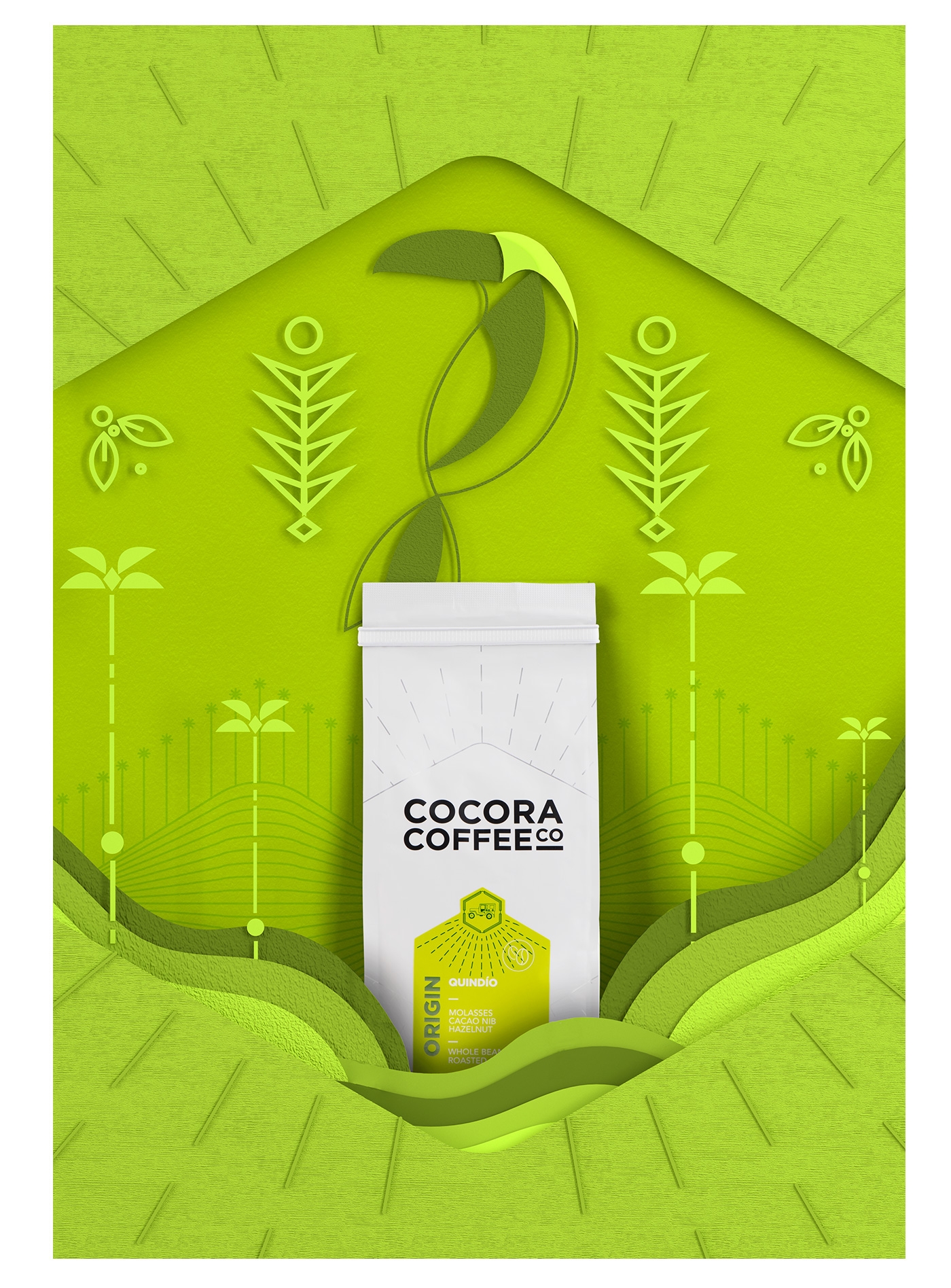 為一個咖啡杯,一個街角咖啡店,做整體的品牌包裝設(shè)計