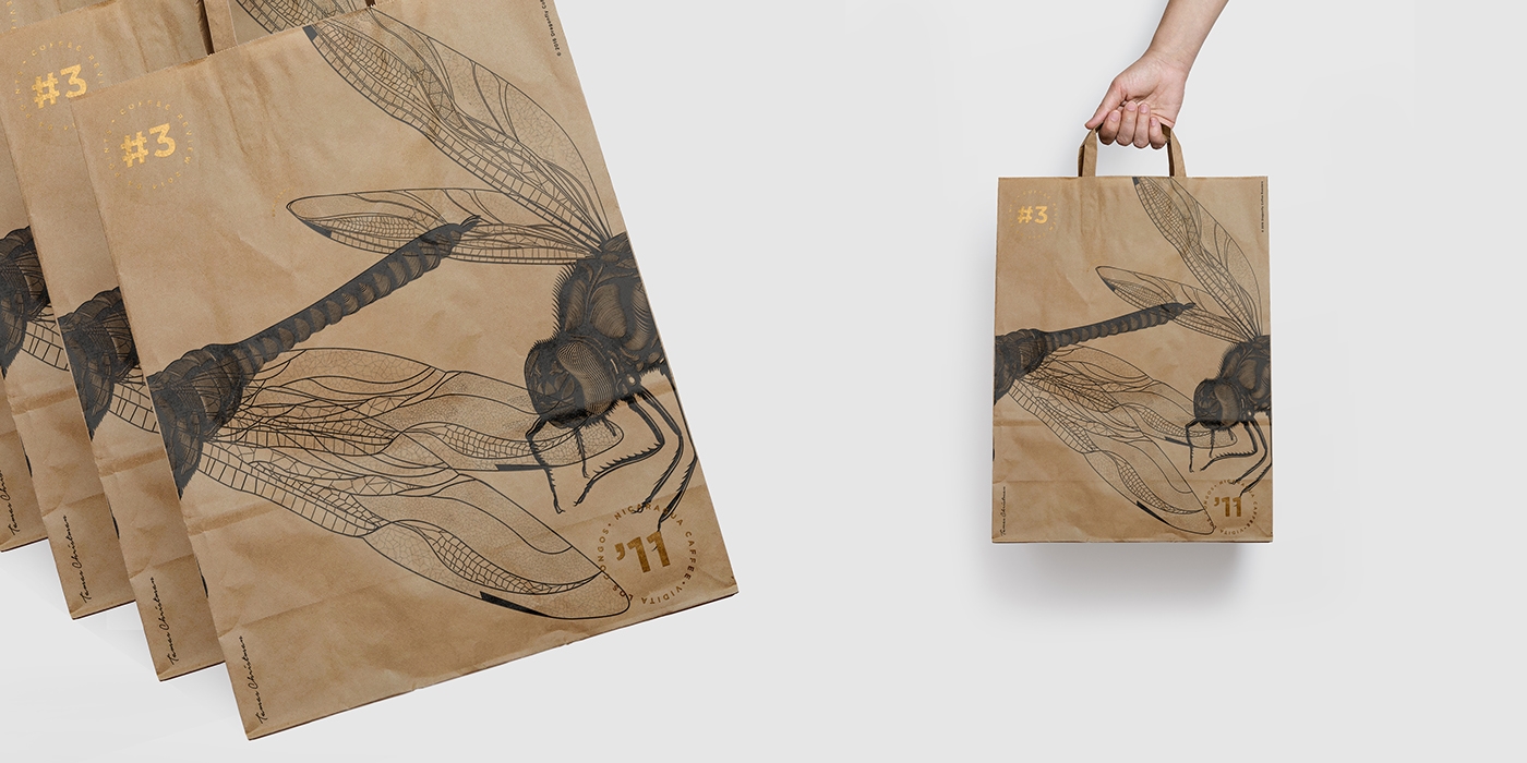 大自然的奇跡，蜻蜓主題的咖啡品牌包裝設(shè)計(jì)